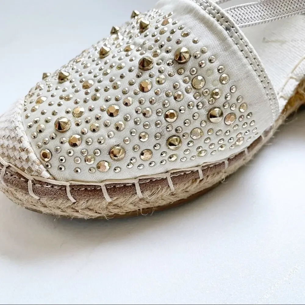 Laura Biagiotti Embellished Slingback Espadrilles
